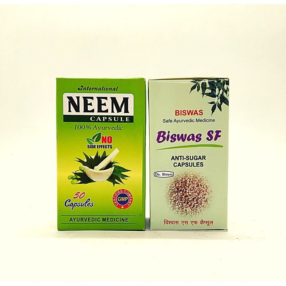 Ayurvedic Biswas SF Anti-Sugar And Neem Capsule For Diabetic combo Pack