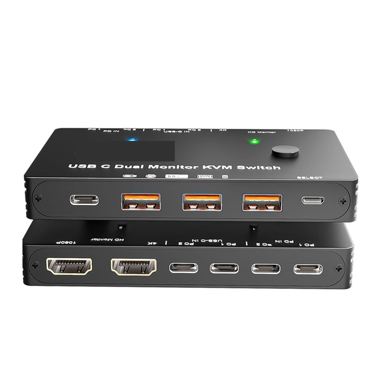 Switch KVM USB C 4K/1080P a 60 Hz, switch KVM USB C for doppio monitor