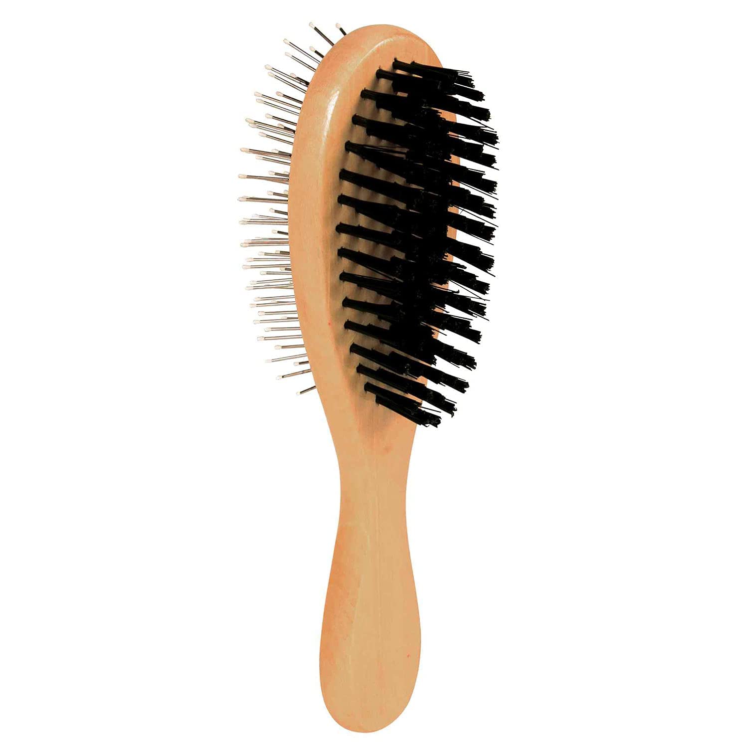 Trixie:- Double Sided Dog Brush with Pin and Bristles | Double Sided Brush for Grooming | Made with Strong Wooden Handle for Great Grip | Massages and Removes Loose Hair from your Pets Coat – 21x6 cm (B09MG3M1YC) Amazon Price History, Amazon Price Tracker