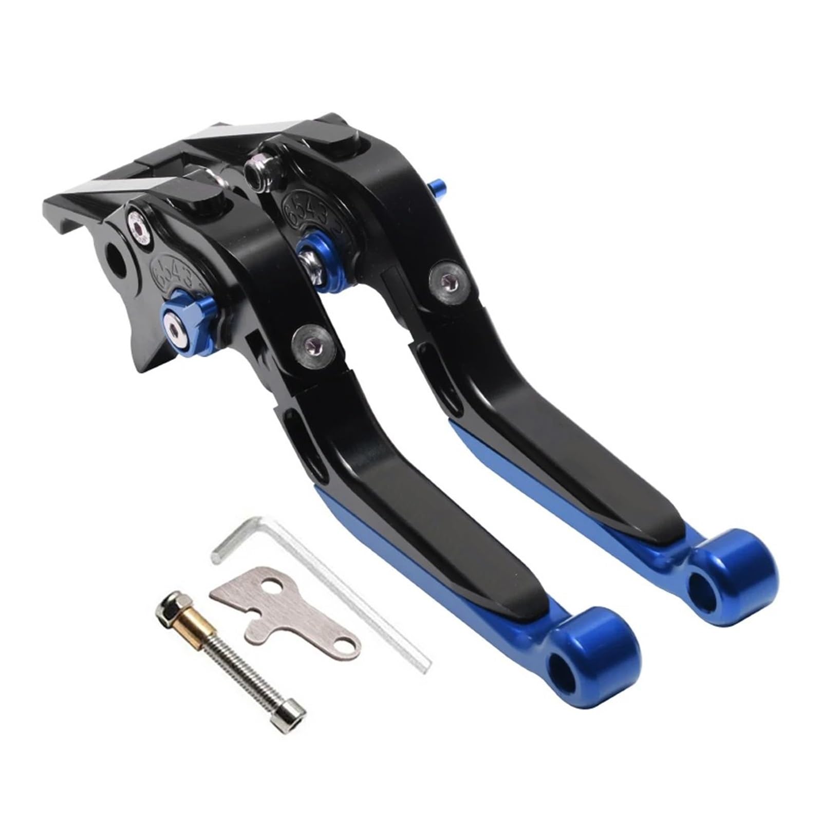 Hguvsjd for XMAX125 for XMAX250 for XMAX300 for XMAX400 2023 Motorcycle Hand Brake Handle Clutch Lever Motorcycle Brake Lever(Black Blue)