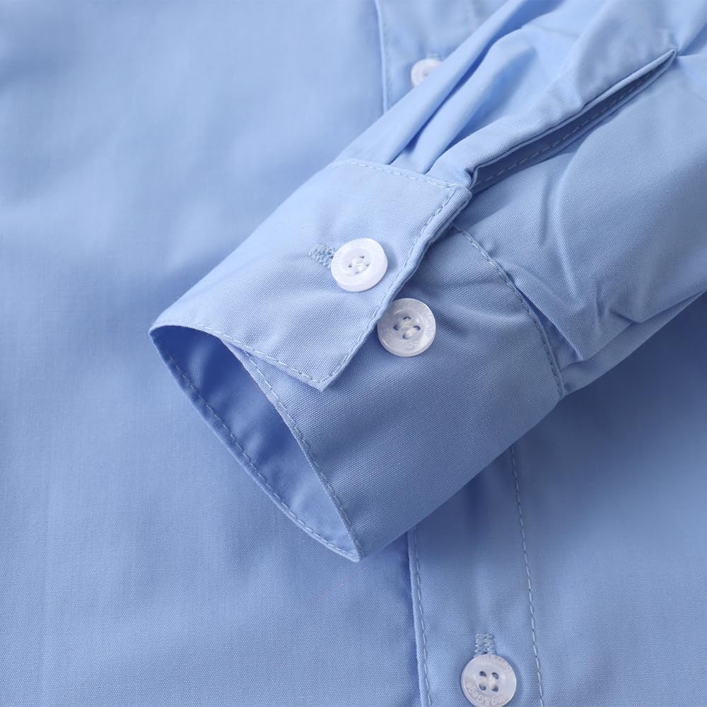 Spring&Gege Langärmelige Hemden für Jungen Formelle Uniform aus Fester Popeline