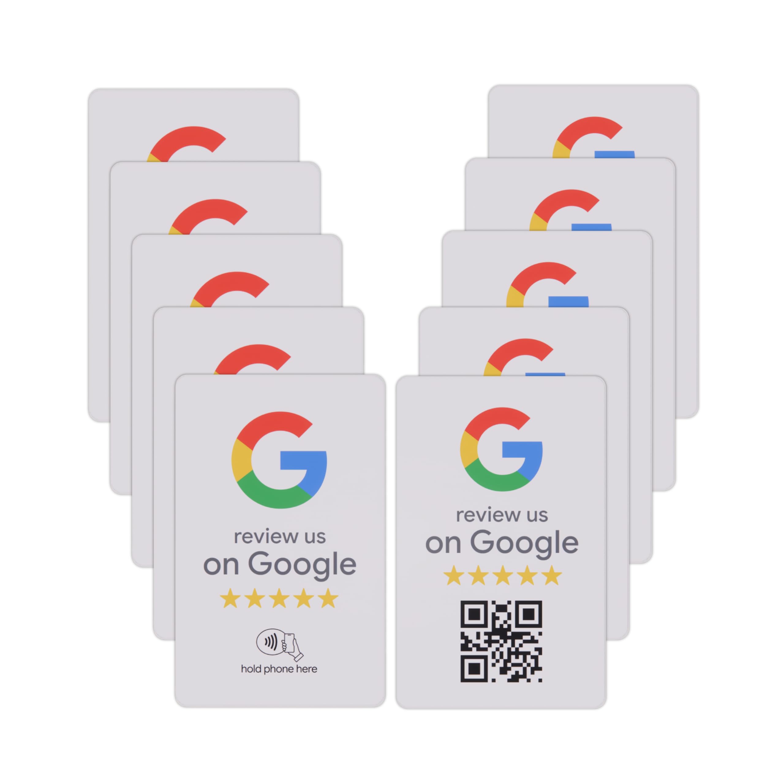 Review Tap Card for Google - NFC e QR Code Card per piccole imprese, Ottieni più recensioni dei clienti, must have per ufficio, fiere e cabine dei fornitori, accessori e forniture di marketing