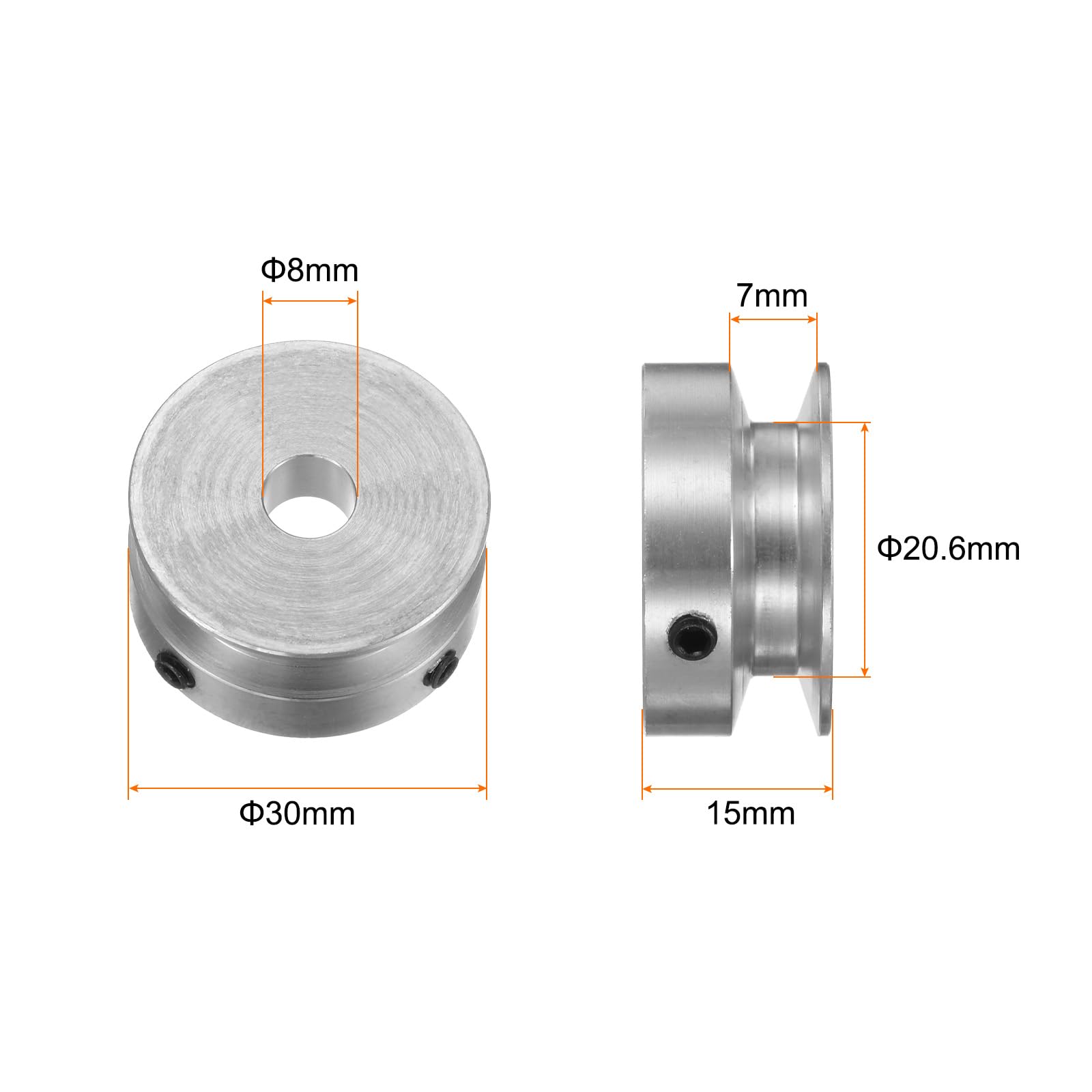 Sourcing Map Poulie À Une Rainure, Alésage Fixe De 8 Mm