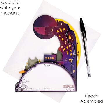 SANTORO Pendulum, 3D Pop Up Greeting Card - Jazz Cats - For Her, Him, Kids | Birthday Gift For Cat Lovers