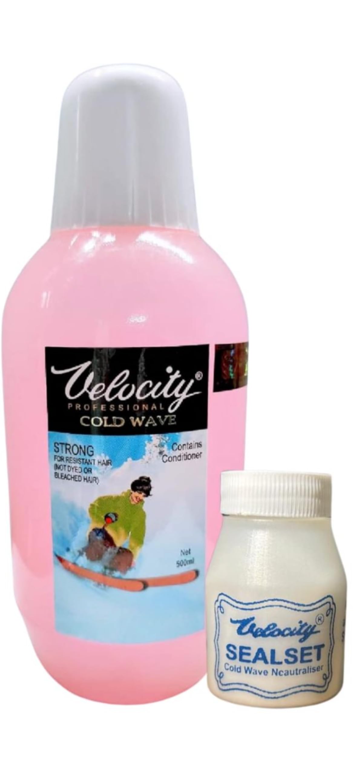 VELOCITY COLD WAVE - Pro Style 2-in-1 Hair Curling and Straightening Lotion 500 ml Professional Formula with Neutralizer (Baby Pink)-image-16