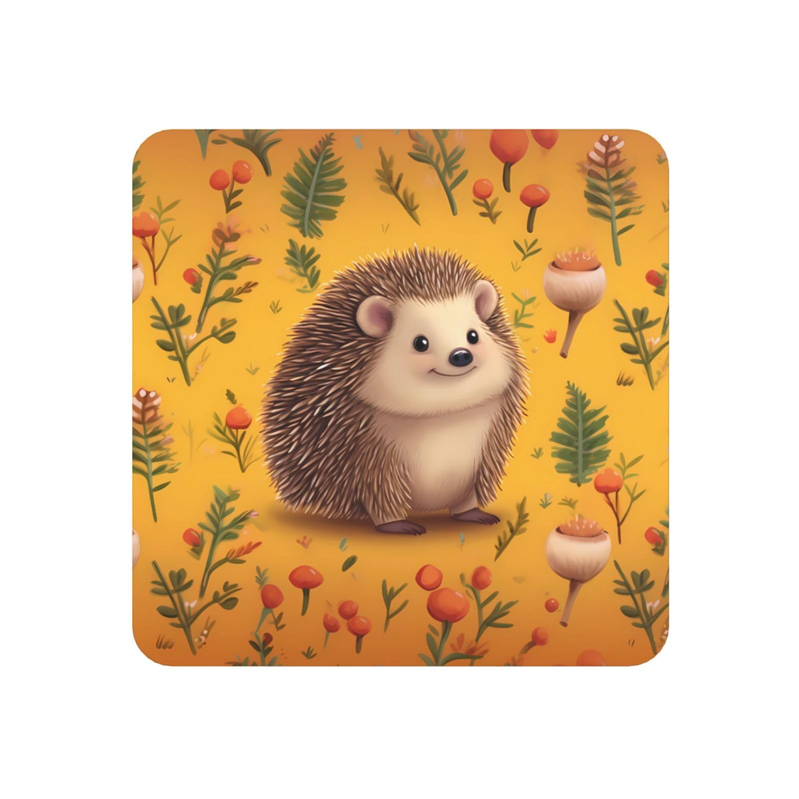 Fodpand Square Hedgehog Fridge Magnets, Strong Small Refrigerator Magnets Decorative Magnets For Kitchen Fridge Office Locker - Funny Magnetic Stickers Birthday Gifts