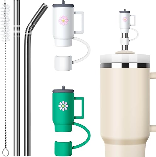 Miniatura 7 de Funda de popote compatible con vaso Stanley de 30 y 40 onzas, tapa de popote de 0.591 in, protectores de popote para tu copa Stanley, apto para