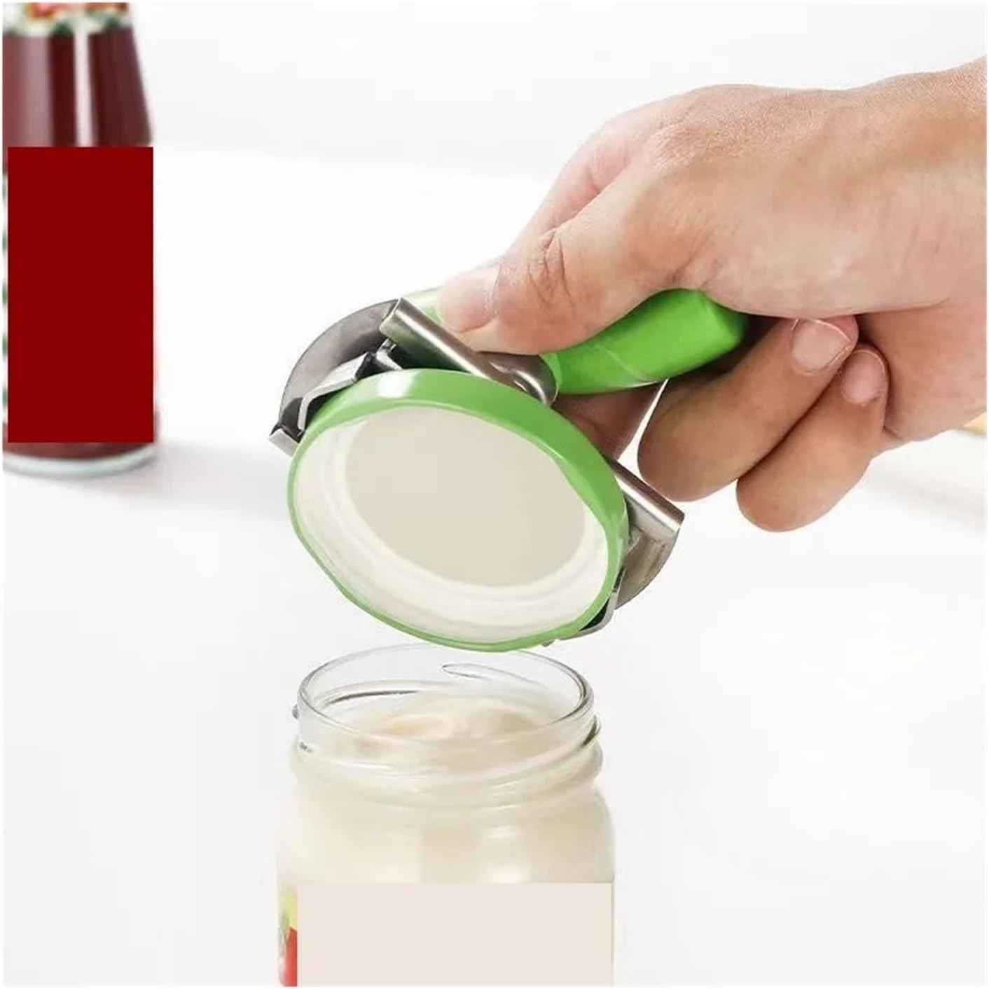 Multifunctional Stainless Steel Can Opener - Jar and Bottle Lid Gripper Kitchen Tool
