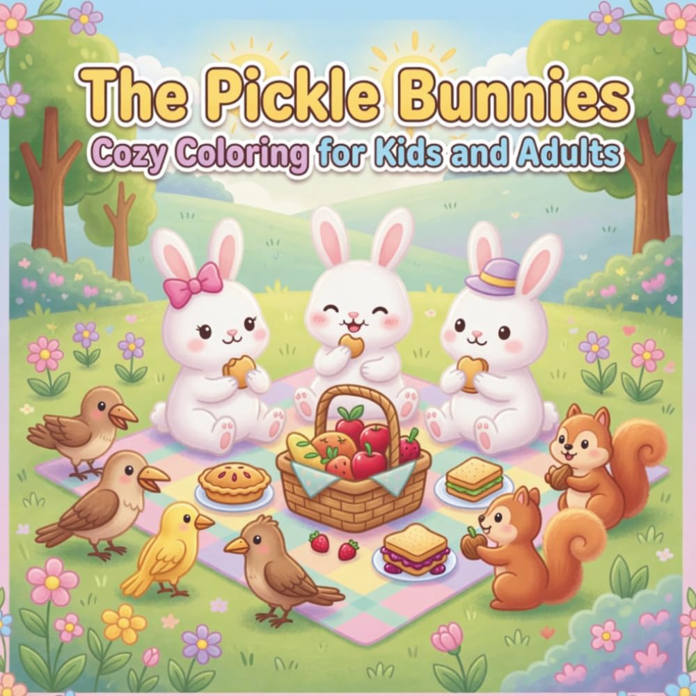 The Pickle Bunnies: Cozy Coloring for Kids and Adults