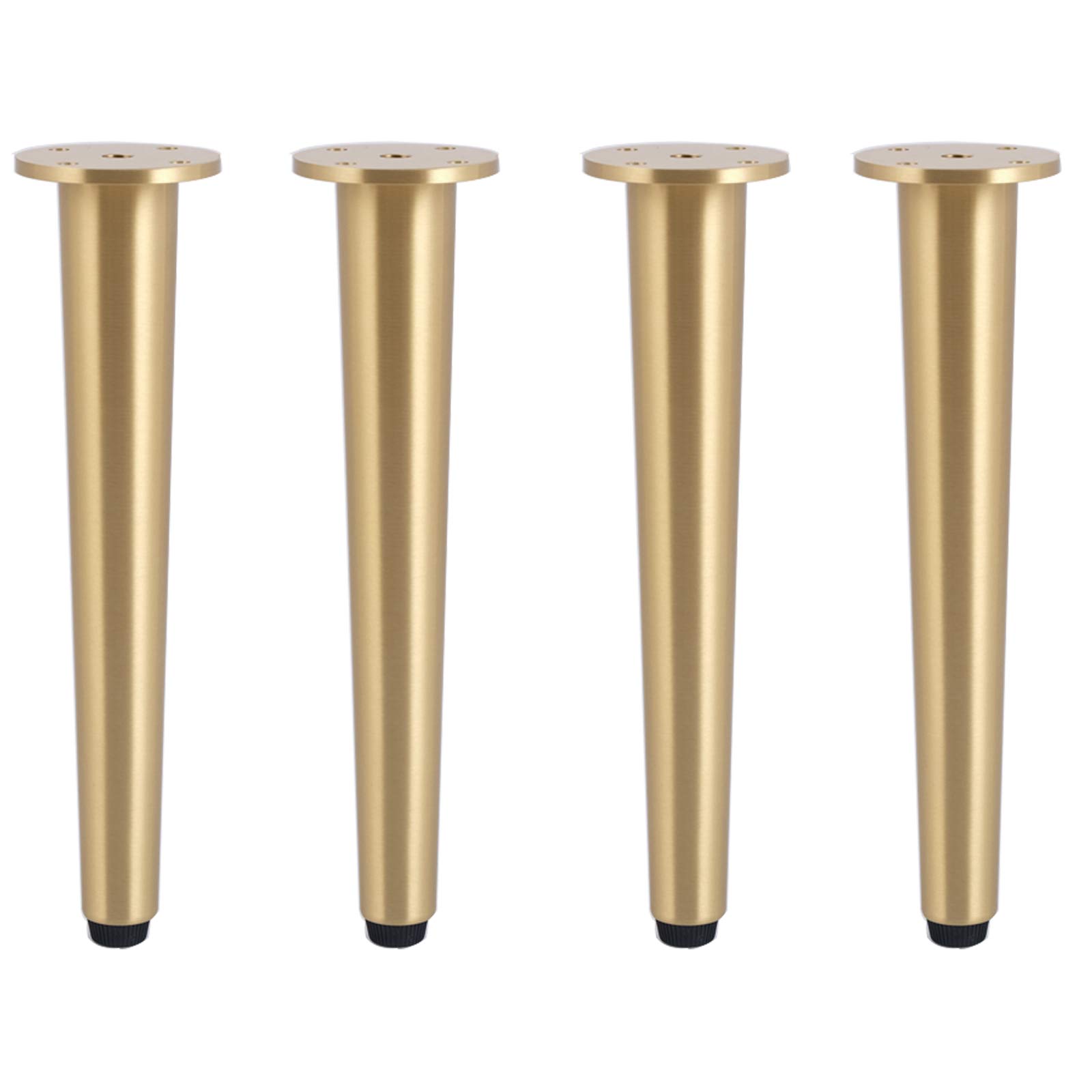 Set of 4,Nordic Adjustable Bed Legs,Heavy Duty Golden Sofa Legs,Cone Table Legs,Brushed Brass Furniture Legs,for Armchair TV Cabinet Cupboard Dresser,can Load 800kg (15cm/5.91in)