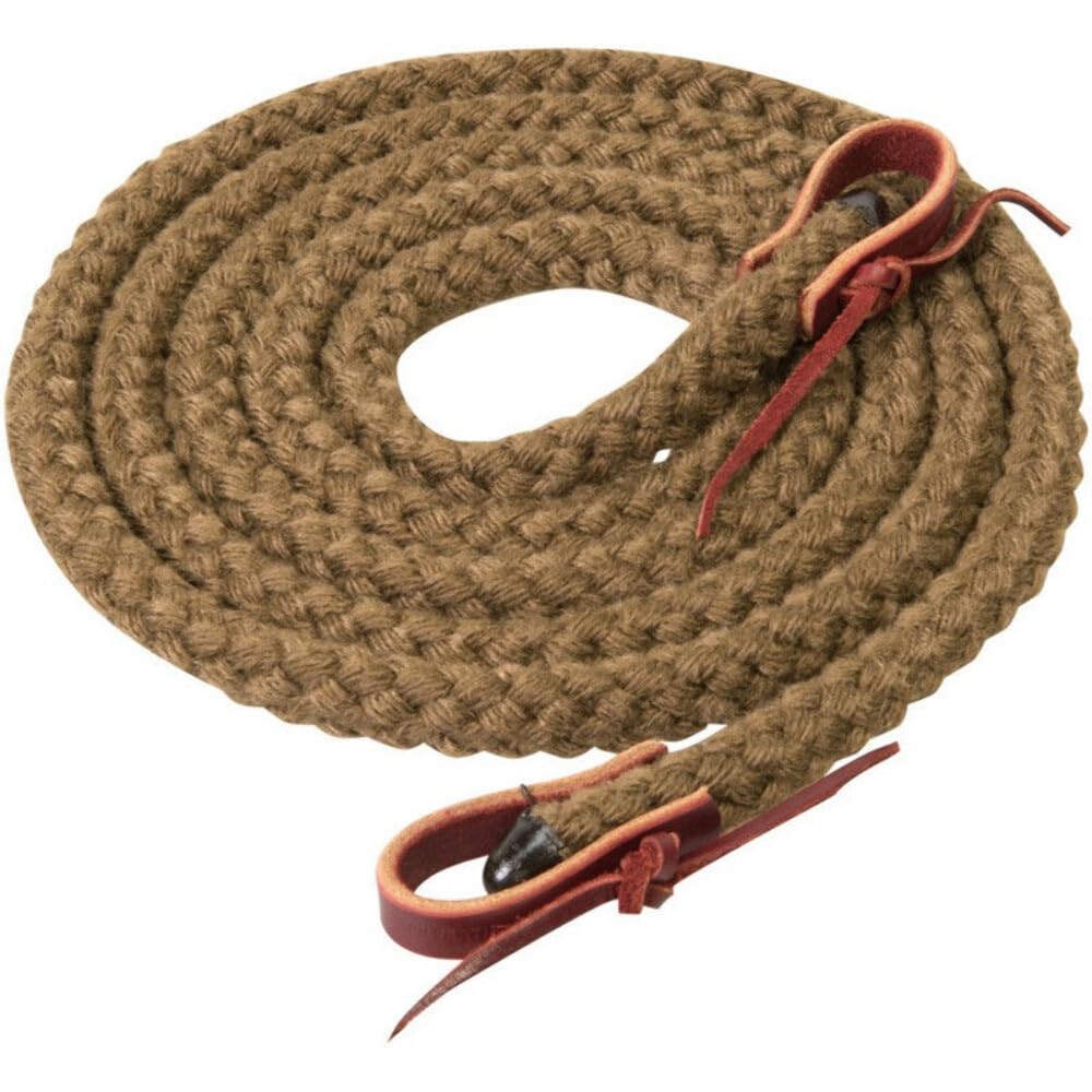 Weaver Leather Silvertip Hohlgeflecht-Zügel, 1,6 cm x 3,1 m, Hellbraun/Schwarz/Braun