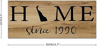 Delaware Wood Sign Home Delaware Wooden Plaque US States Map Wooden Sign Custom Year Wall Hanging Sign Plaque for Living Room Bedroom Dinning Room Housewarming Gift 6" x 14" Wooden Sign