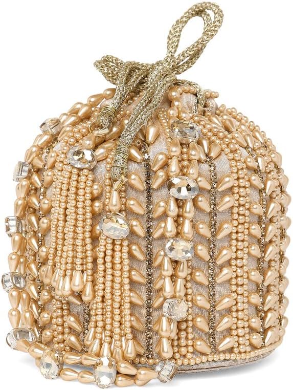 Miniatura 4 de Aheli Potli Bags for Women Evening Bag Clutch Ethnic Bride Purse with Drawstring