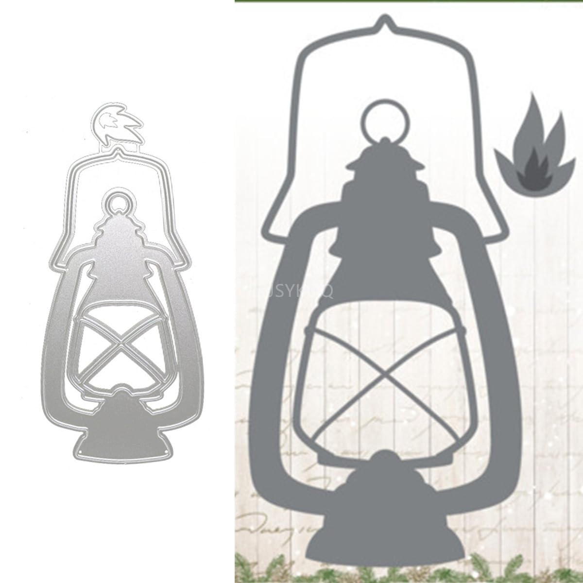 Portable Kerosene lamp Die Cuts for Card Making, Christmas Metal Cutting Dies for Paper Scrapbooking, DIY Stencils for Album Party Wedding Festivals Decoration