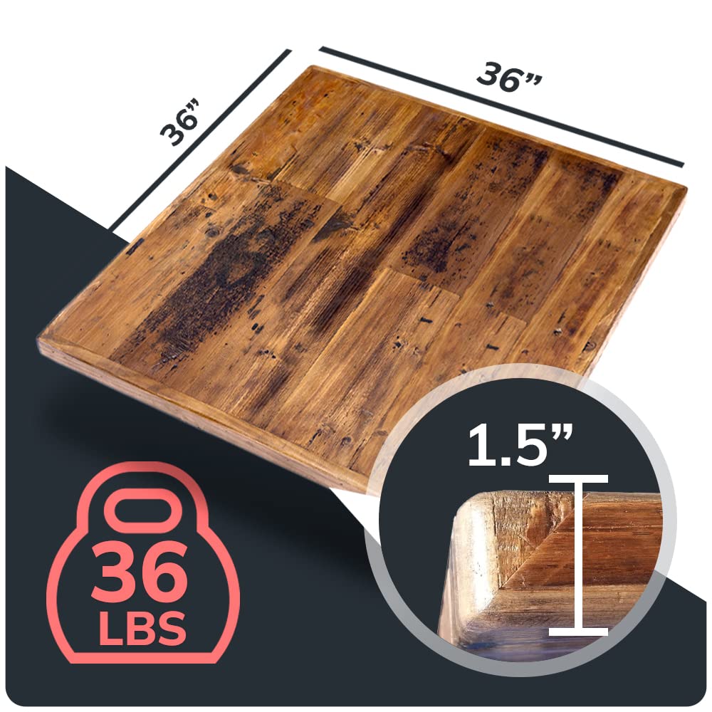 Amazon.com: HEIRLOUM Reclaimed Wood Table Top - Rustic Recycled
