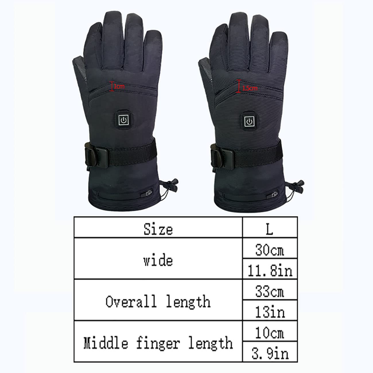 CHEWYNP Guanti riscaldati da Moto da Donna da Uomo, Batteria Ricaricabile 5000 mAh Guanti da Sci Impermeabili, Guanti Invernali Caldi per Pattinaggio Caccia Escursioni sulla Neve Campeggio
