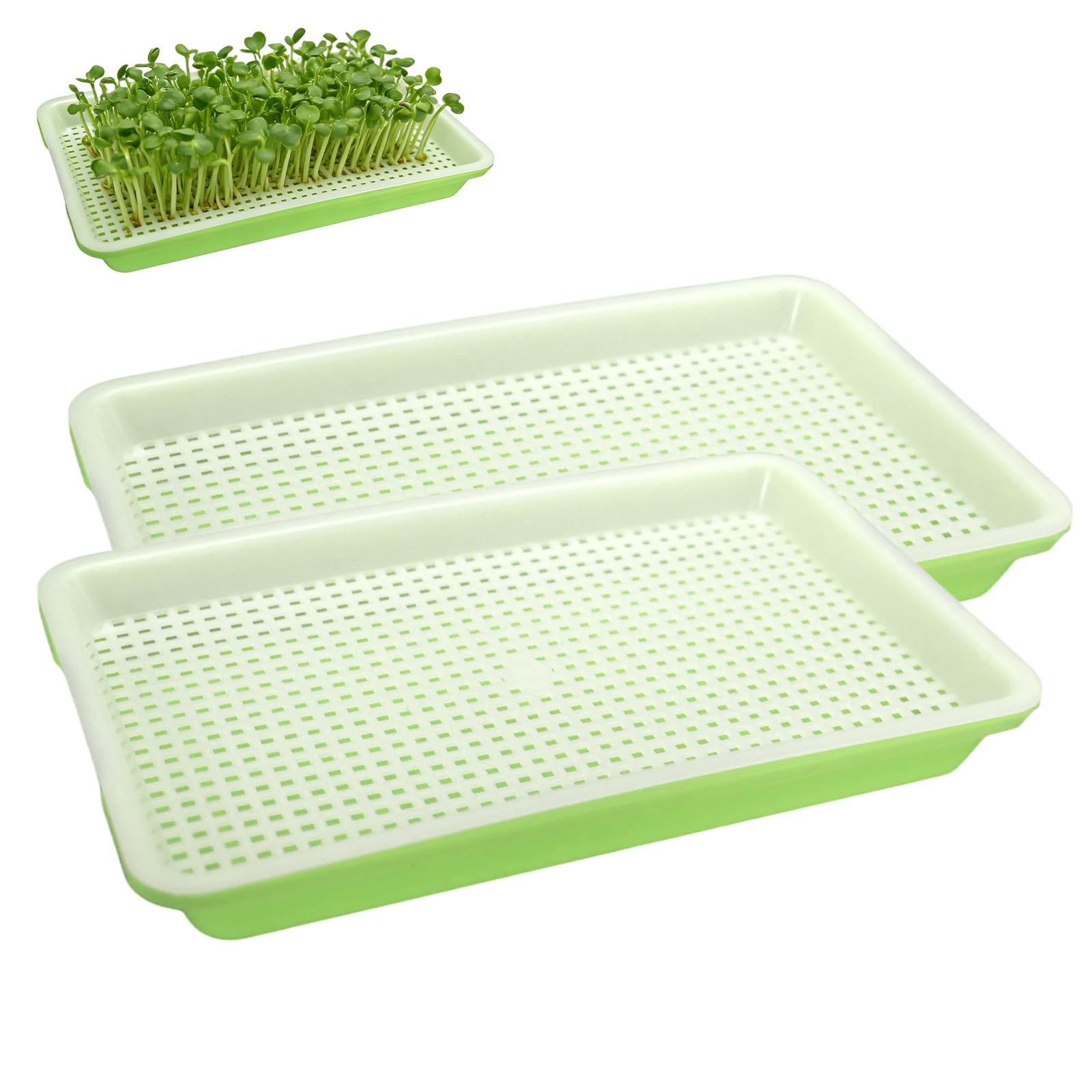 Kresse Anzuchtschalen Keimschalen für Sprossen Microgreens Anzuchtschale Keimschale Sprossenschale Microgreen Anzuchtset Kressesieb Starter Set Anzucht Sprouting Micro Greens Samen Keimsprossenbox