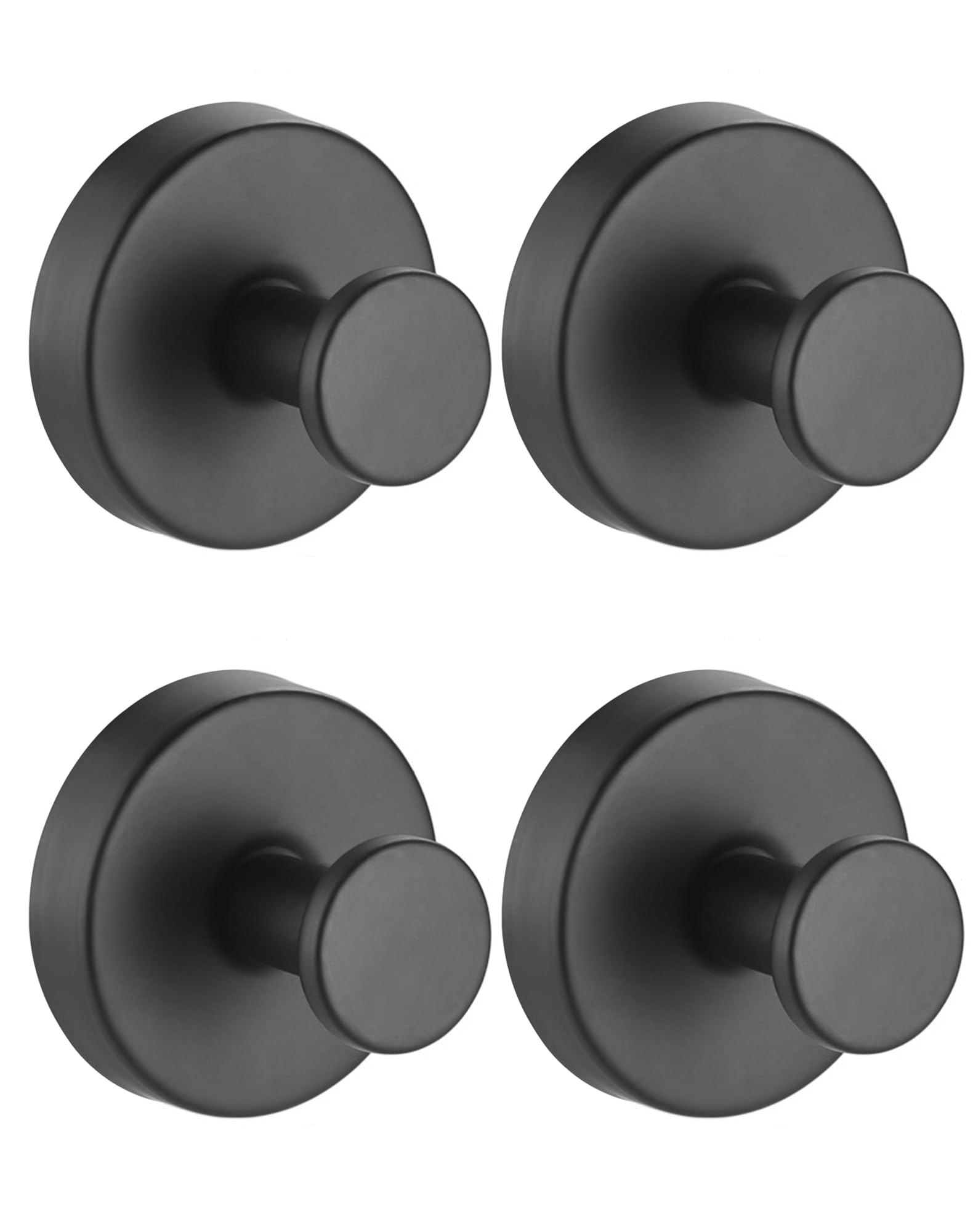 Anvin 4 Pack Suction Cup Hooks Stainless Steel Hanging Hooks No Drill Hooks for Bathroom Kitchen to Hang Towels, Robes