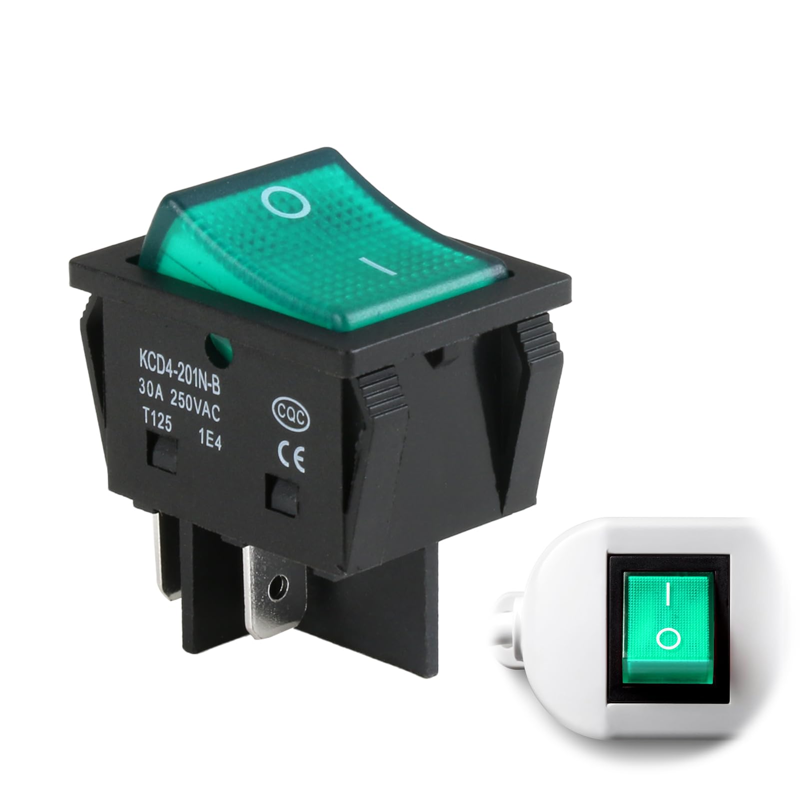 Compatible/Replacement Green Power Switch Turn On/Off Button Spare Electronics Premium Quality Suitable for Numatic 'Henry' Hoover Hetty James George Rocker Style Vacuum Cleaner & More