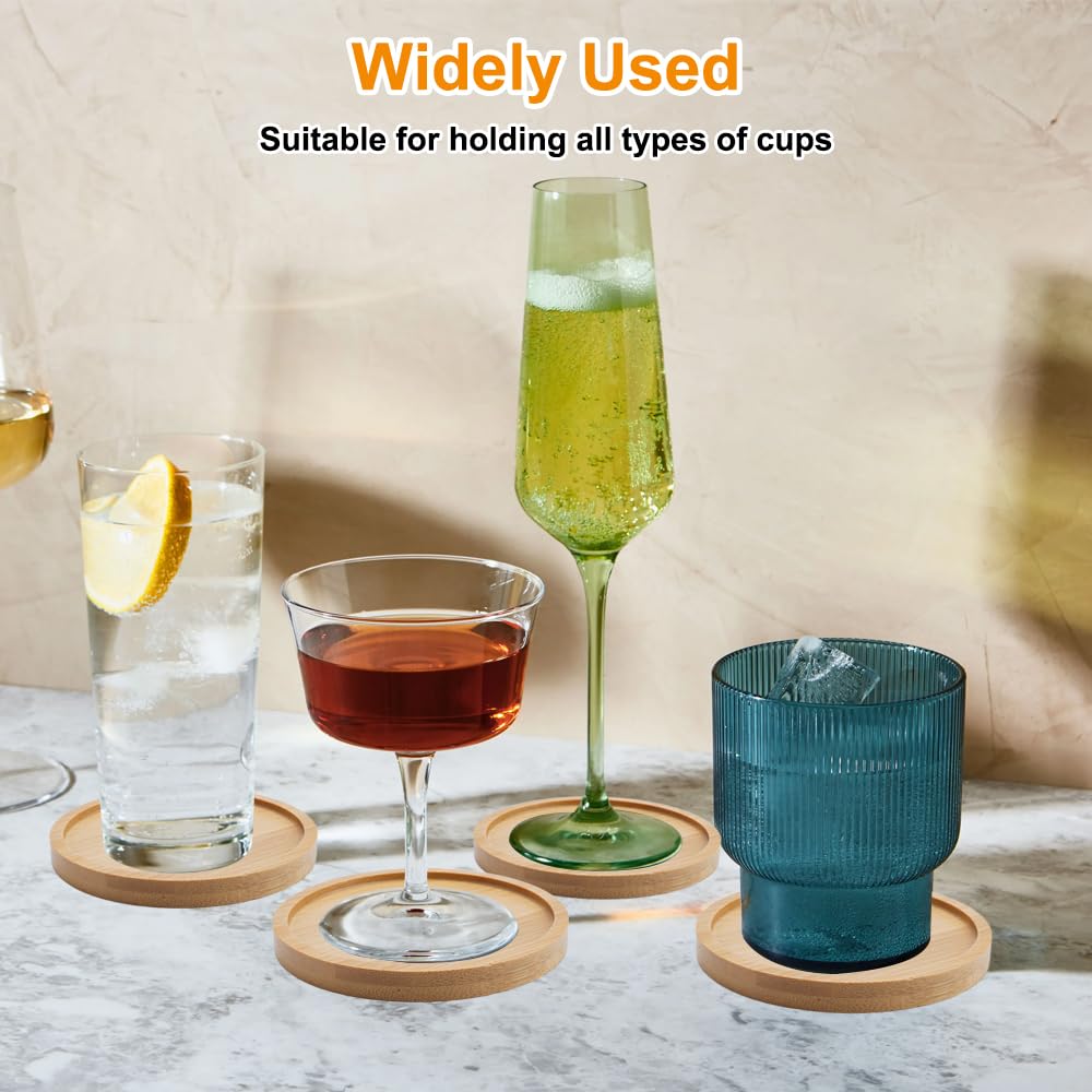 Bambus Untersetzer Rund fr Glser 6er Set,Coasters for Drinks mit Halter, Untersetzer Glser Waschbar,Bambus Glasuntersetzer Zarte,10cm Bambu  Tassenuntersetzer,Holzuntersetzer fr Getrnke,Bar,Tassen : Amazon.de:  Kche, Haushalt & Wohnen