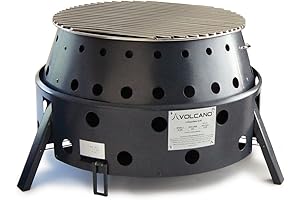 3-Fuel Portable Camping Stove/Fire Pit: Charcoals to Volcano Grills (VL-20-300)