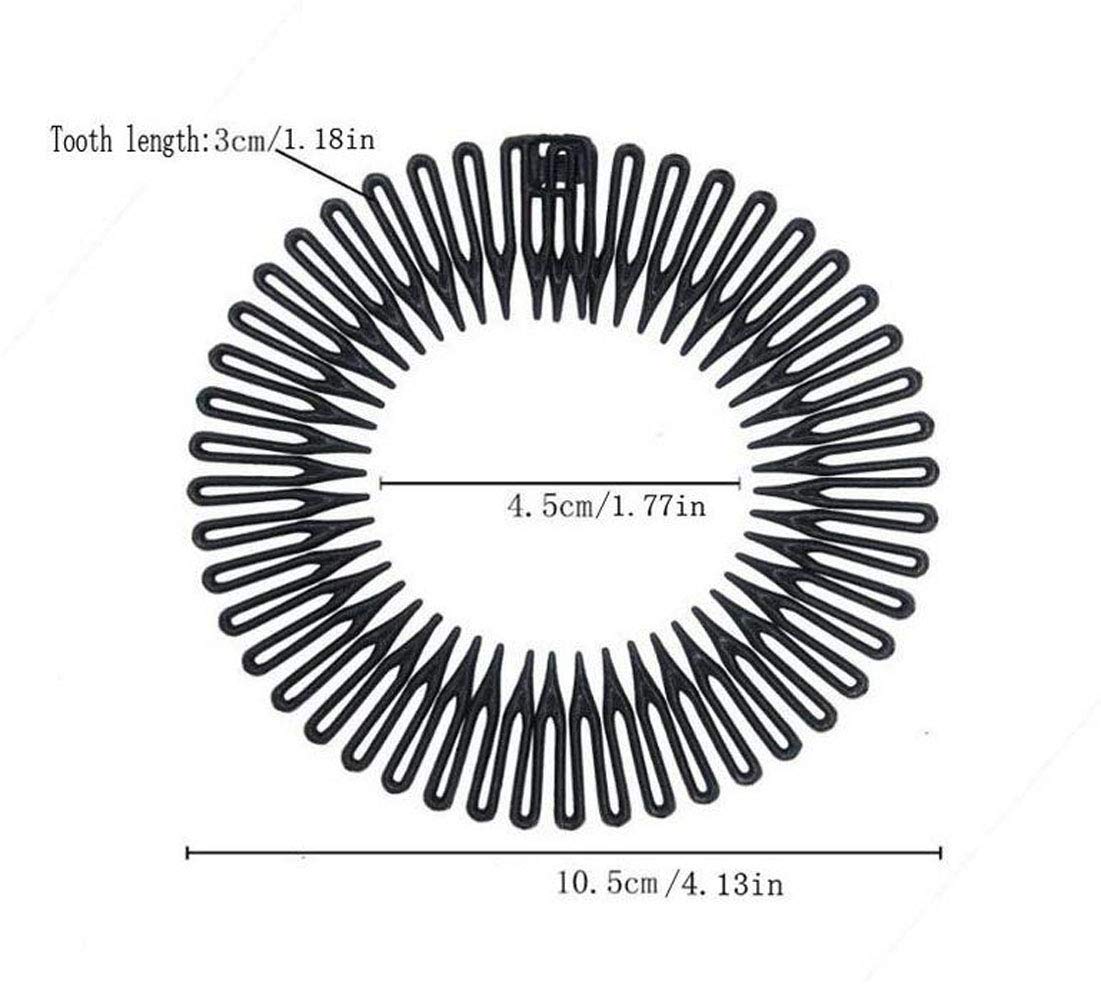 8 x flexible ineinandergreifende Bananen-Clips aus Kunststoff für Damen, mit tiefen Zähnen.