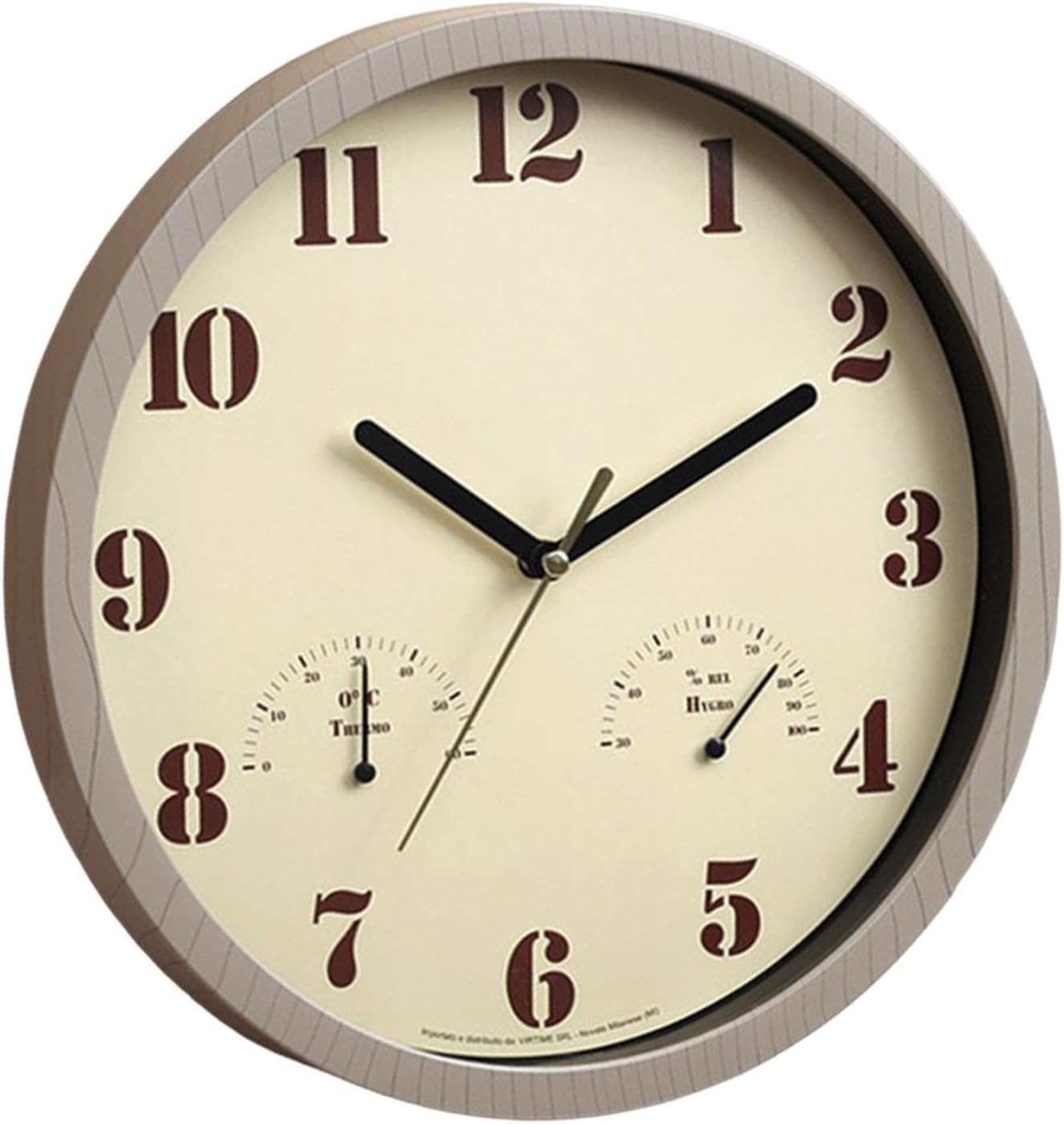 Outdoor Clock | Waterproof Non-Ticking Round Decorative,Wall Clock Thermometers - Art Decoration for Kitchen Patio Deck Pool Bedroom Living Room RV Garage Gym Entryway Hallway