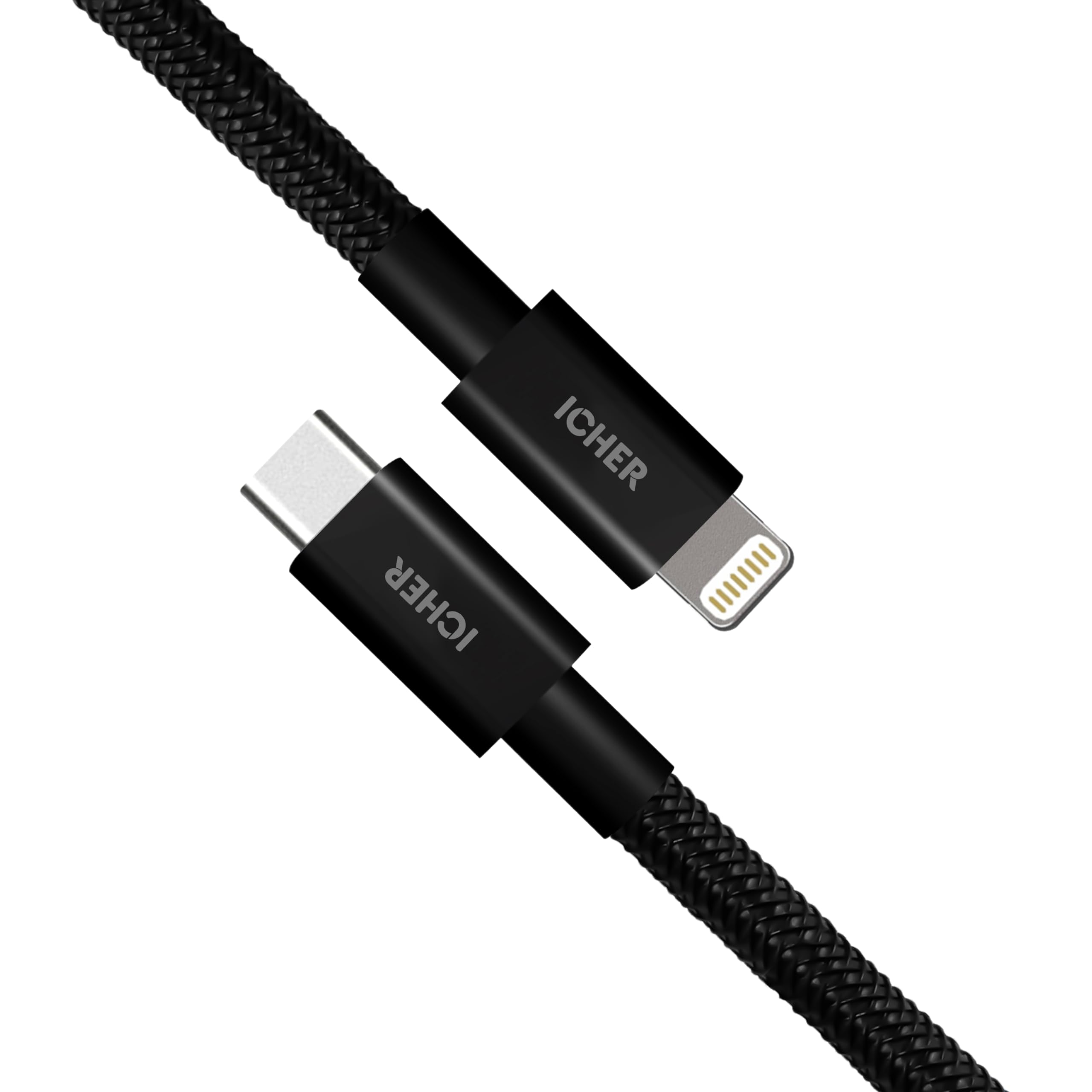 ICHER 20W Braided Power Bank Type C to Type C Cable 20cm || Black Cable For Fast Charging (B0CP2NXXQ8) Amazon Price History, Amazon Price Tracker