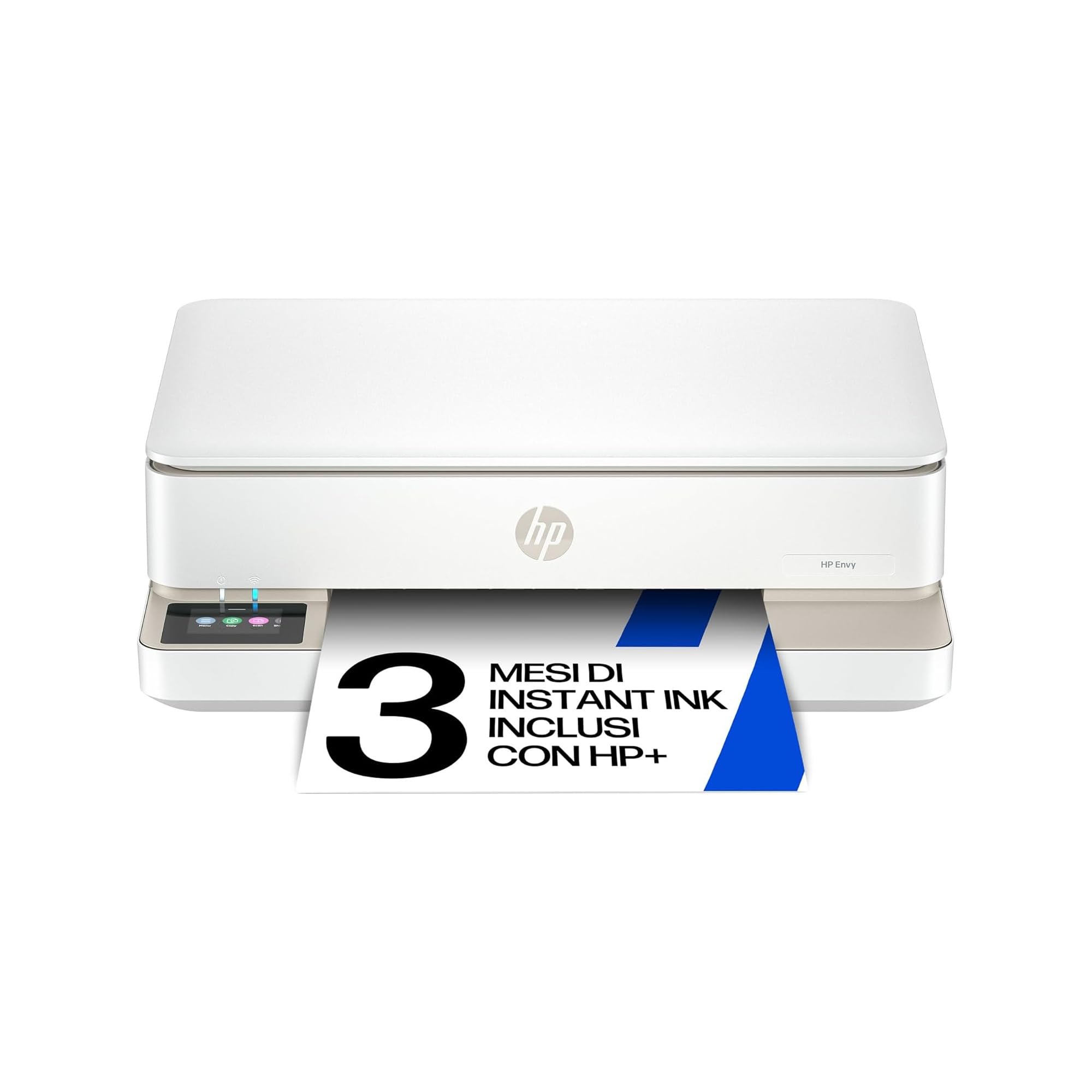 HP Envy 6120e 714L8B, Stampante Multifunzione a Getto d'Inchiostro A4 a Colori, Stampa Fronte e Retro Automatica, Fino a 10 ppm, Wi-​Fi, Smart, 3 Mesi di Inchiostro Instant Ink Inclusi, Bianca
