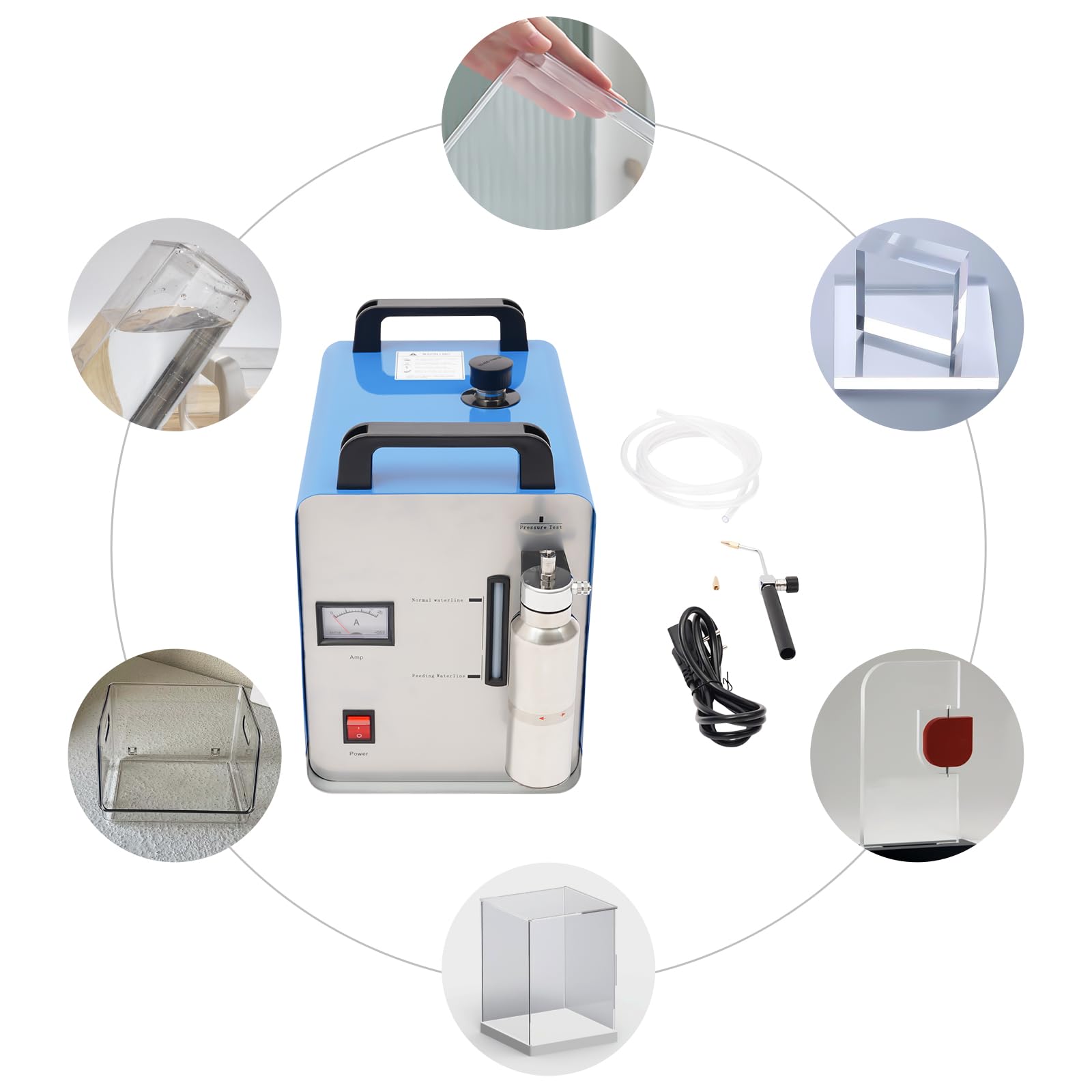 Acryl-Poliermaschine H160/H180 Sauerstoff-Wasserstoff Gasgenerator-Polierer Flammenpolierer 75/95L Wasserschweißgerät HHO Gasflamme Water Welder Polierend Maschine (H160)