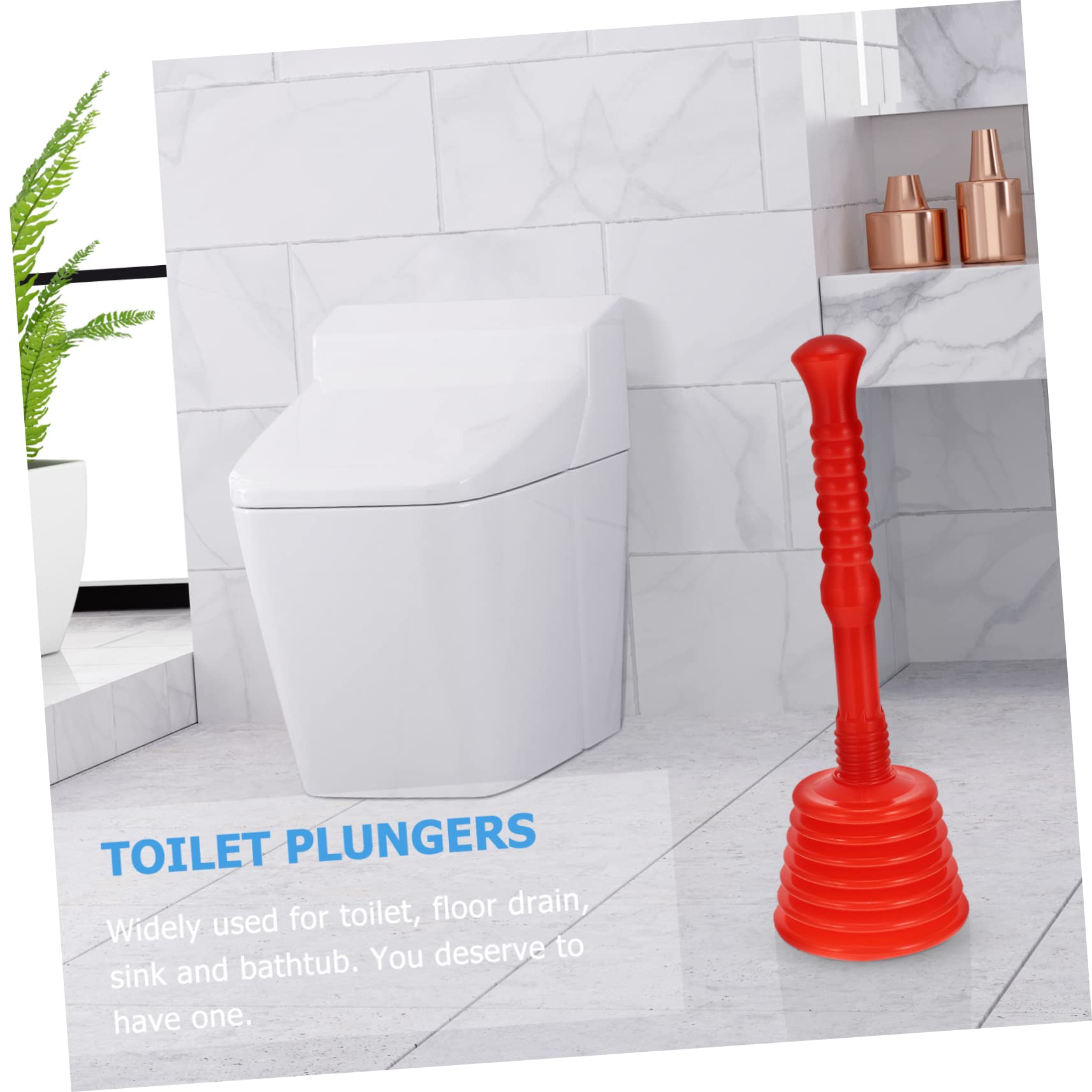 DOITOOL 2 Set Draga Fognaria Ventosa per WC Domestico Stantuffi del Lavandino del Water Detersivo WC Idropulitrice Sturatubi Sturalavandini da Bagno Detergente per Sgabelli 2 Pezzi * 2