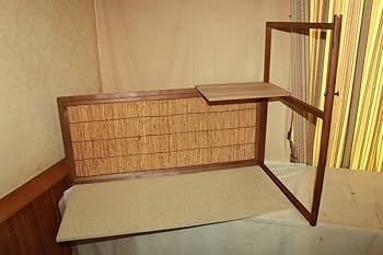 Amazon.co.jp: 台目棚組立式茶棚はめ替式夏冬兼用茶道具風炉先