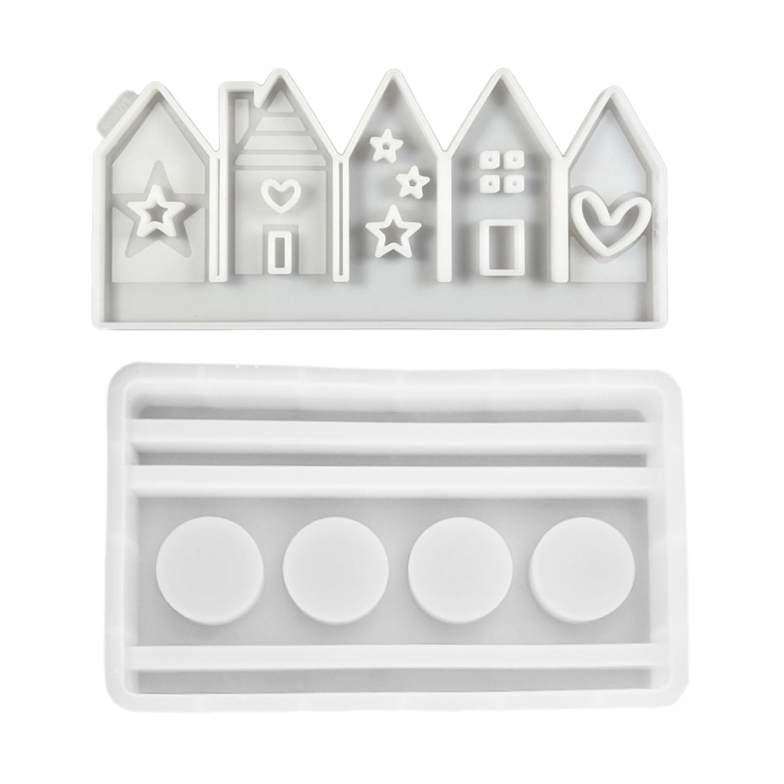 Moule en silicone en forme de maison pour décoration en résine