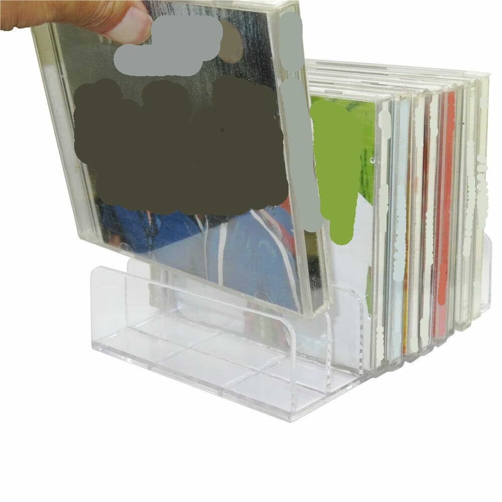 Regał na winyl Pudełko Do Przechowywania Płyt DVD Przezroczysty Akrylowy Stojak Na Płyty CD Ekspozycyjny Organizer przechowywanie i ekspozycja