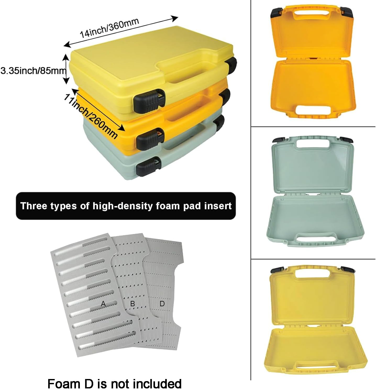 Aventik Streamer Fly Boxes Click Lock Large Streamer Flies Foam Storage Fishing Box Tackle Box Boating Fishing Boxes 14X11X3.35inch/10.43X8.27X3.15inch (SF2 Olivine-14X11X3.35inch)