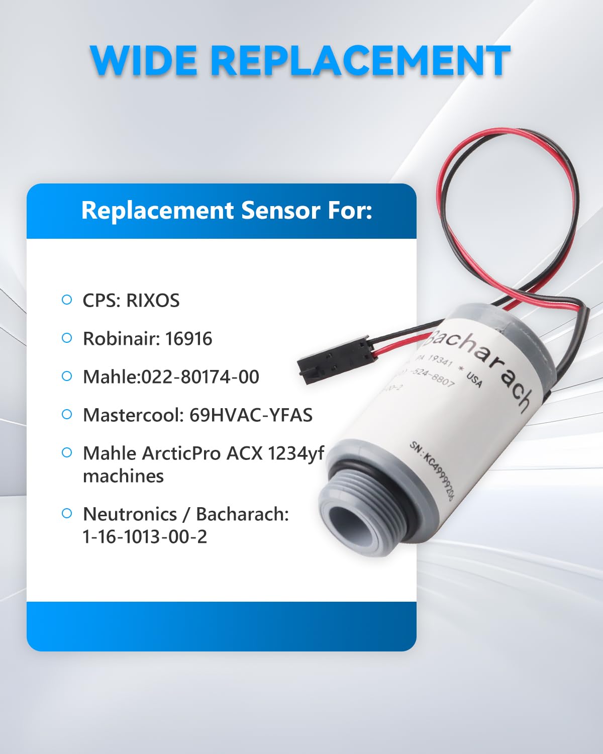 Replacement Oxygen Sensor 022 80174 00 OEM Oxygen Sensor Compatible with Mahle ArcticPro 1234yf AC Ma-chines