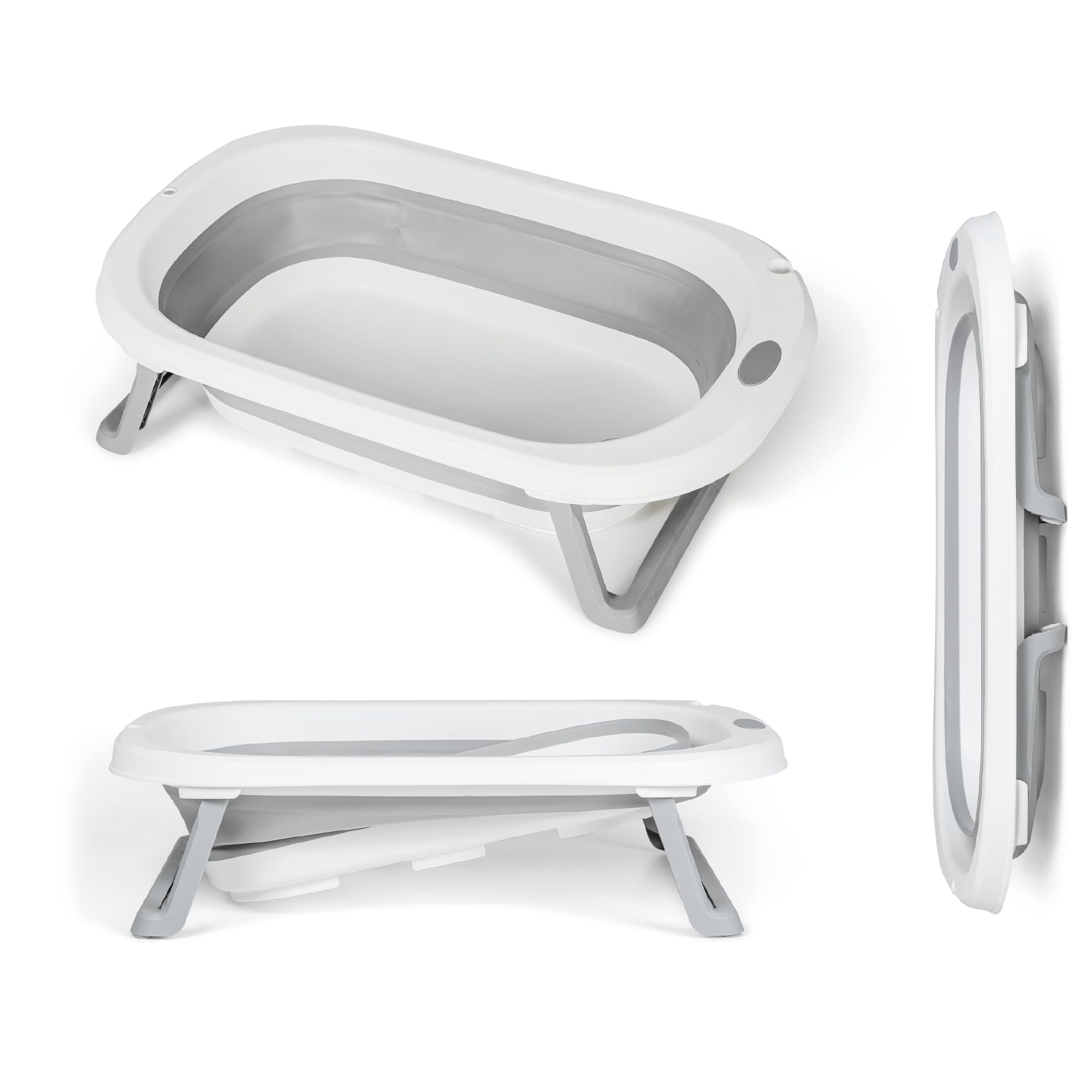 Baignoire pliable pour bébé avec pieds MS BabyWorld Flex portable vidange