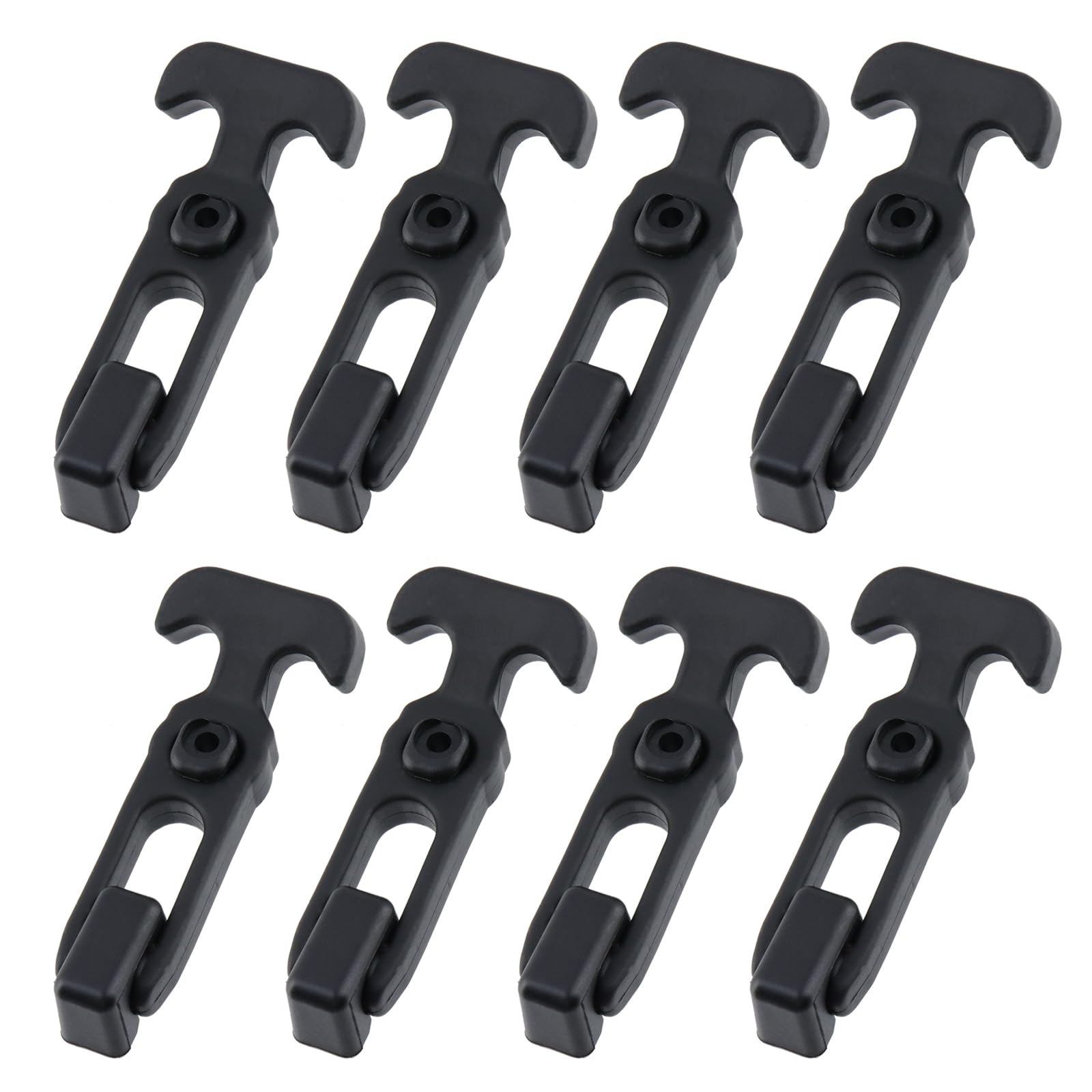 T Tulead Rubber Flexible T-Handle Drawer Latches, Black, 4.33"×1.81" 8PCS