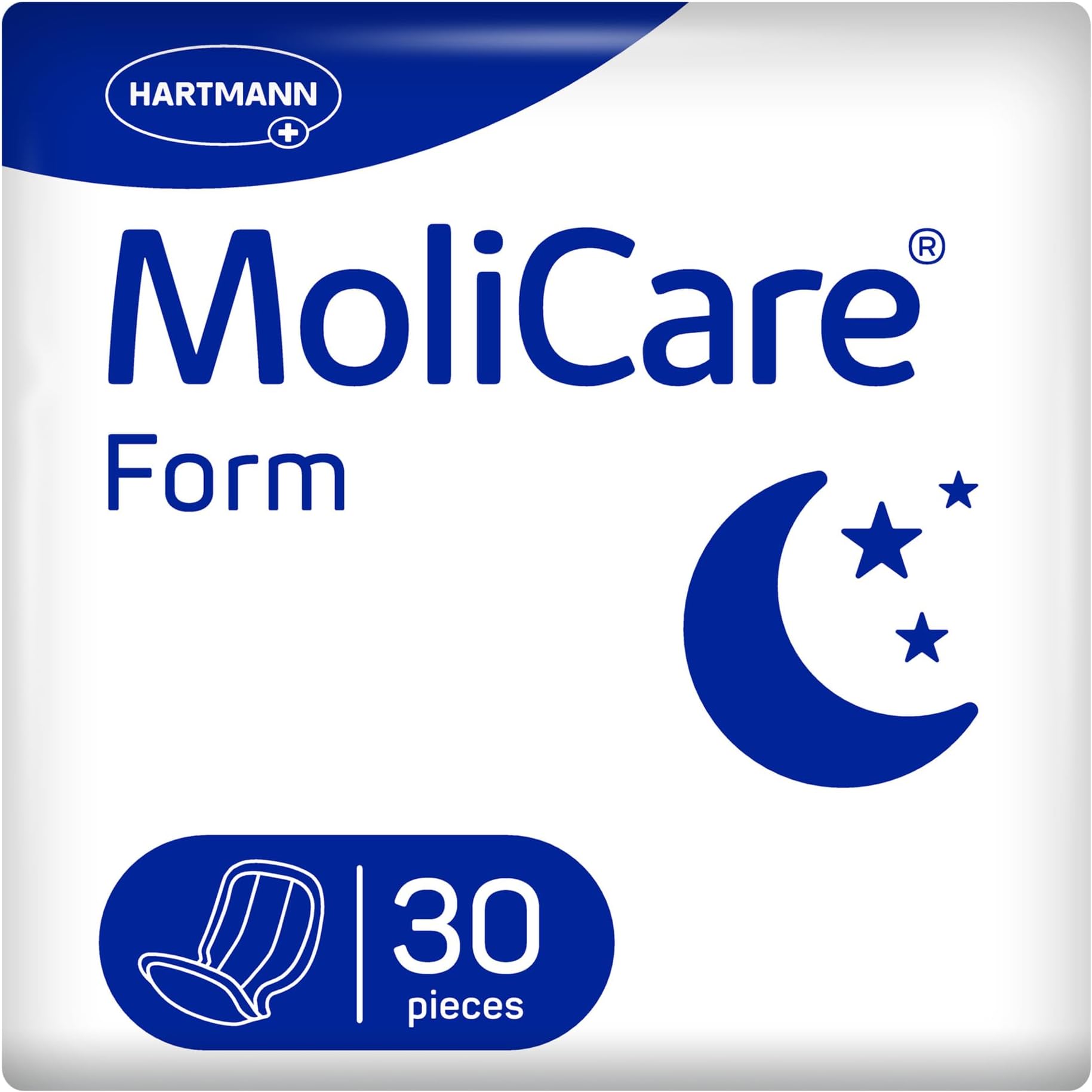 Form Night – Large Incontinence Pads for Moderate to Heavy Incontinence for Women and Men | Reliable and Absorbent | 30 Items