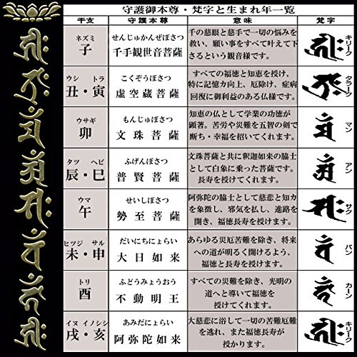 Amazon.co.jp: キリーク(子年☆千手観世音菩薩/亥・戌年☆阿弥陀如来 