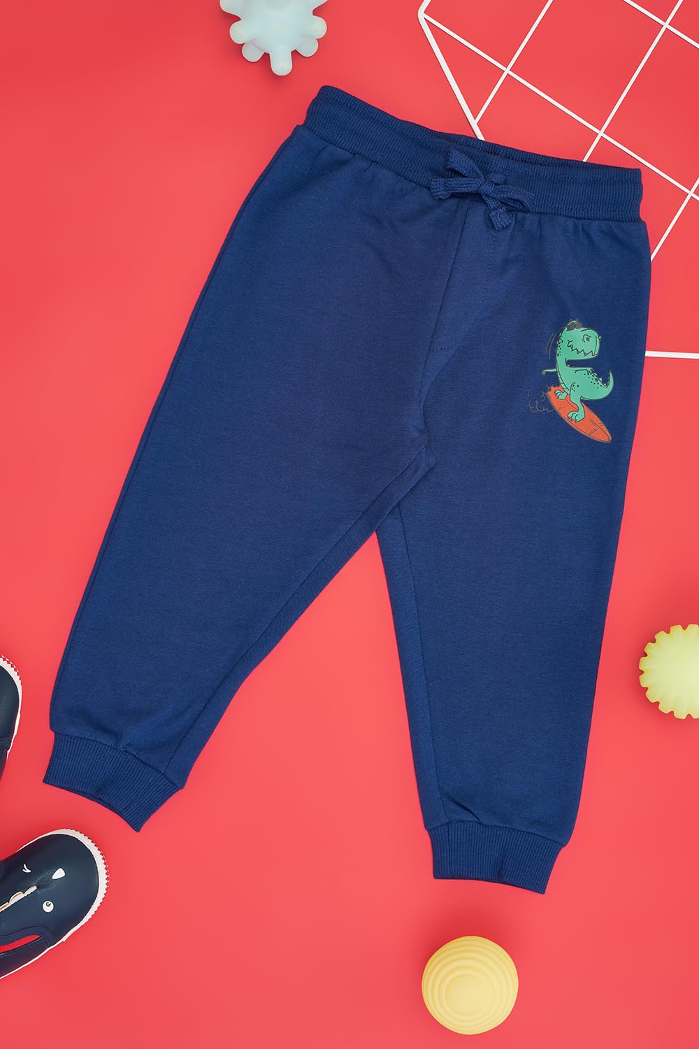 Pantaloons Baby Baby Boy's Regular Joggers (110153140010_Navy Peony - Image 2 thumbnail
