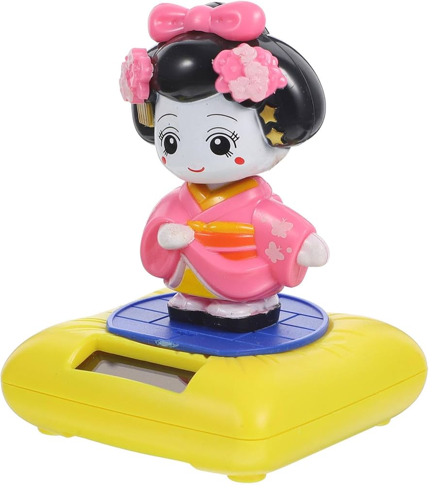 Amazon | LEDMOMO 首振り ソーラー 車 ダッシュボード置物 日本 立て