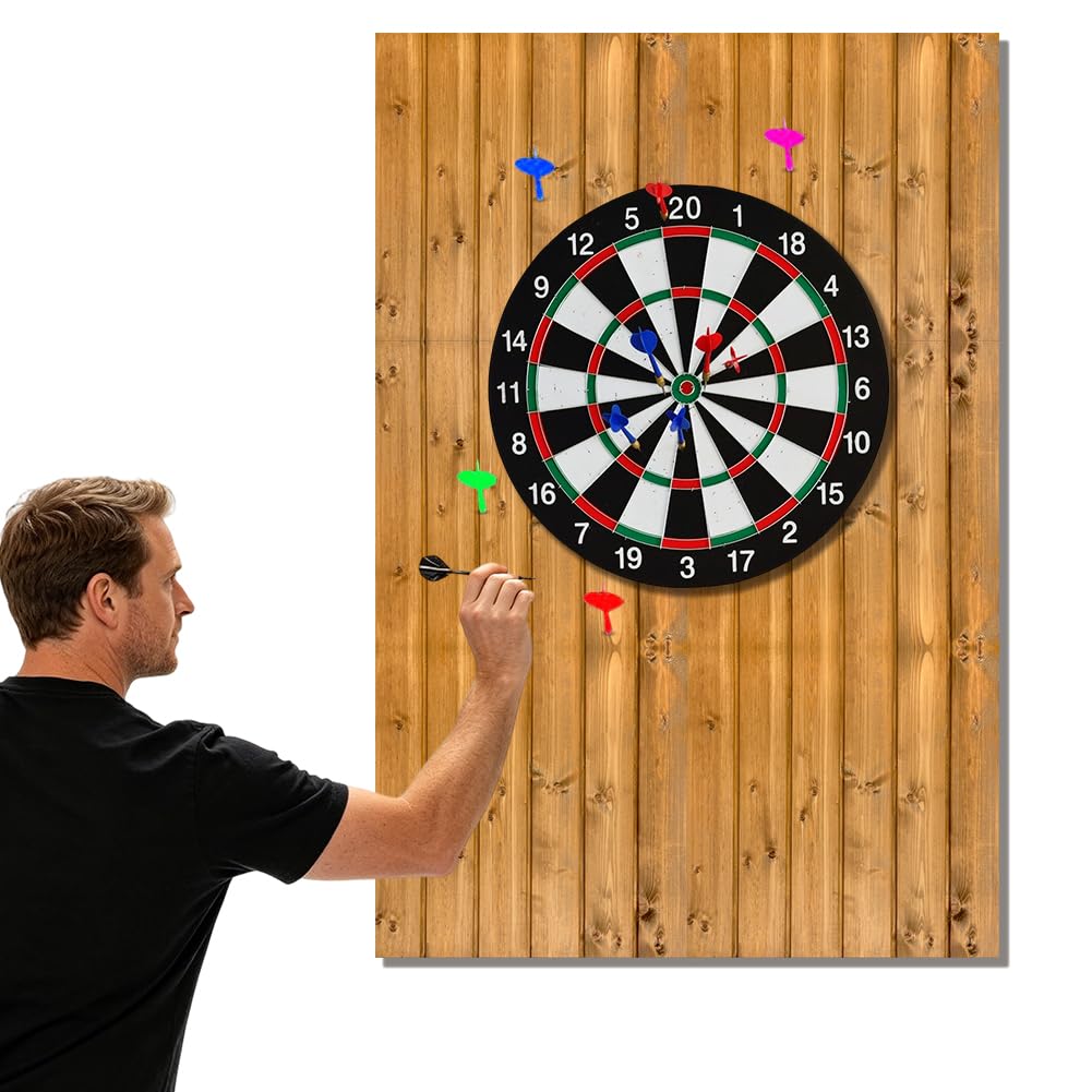 Dart Wandschutz, Holz Wandschutz Dartscheibe, Selbstklebend Gespleißt Filz Dartscheibe Wandschutz Surround Board