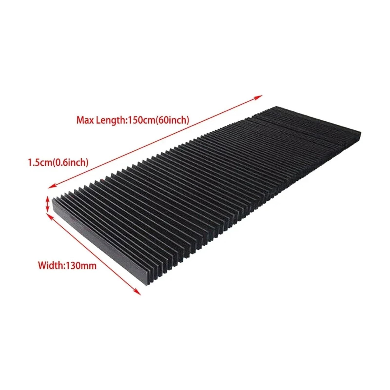 Trzykrotna, płaska osłona mieszkowa z tkaniny CNC | Długość 1500 cm dla frezarki CNC(265mm)