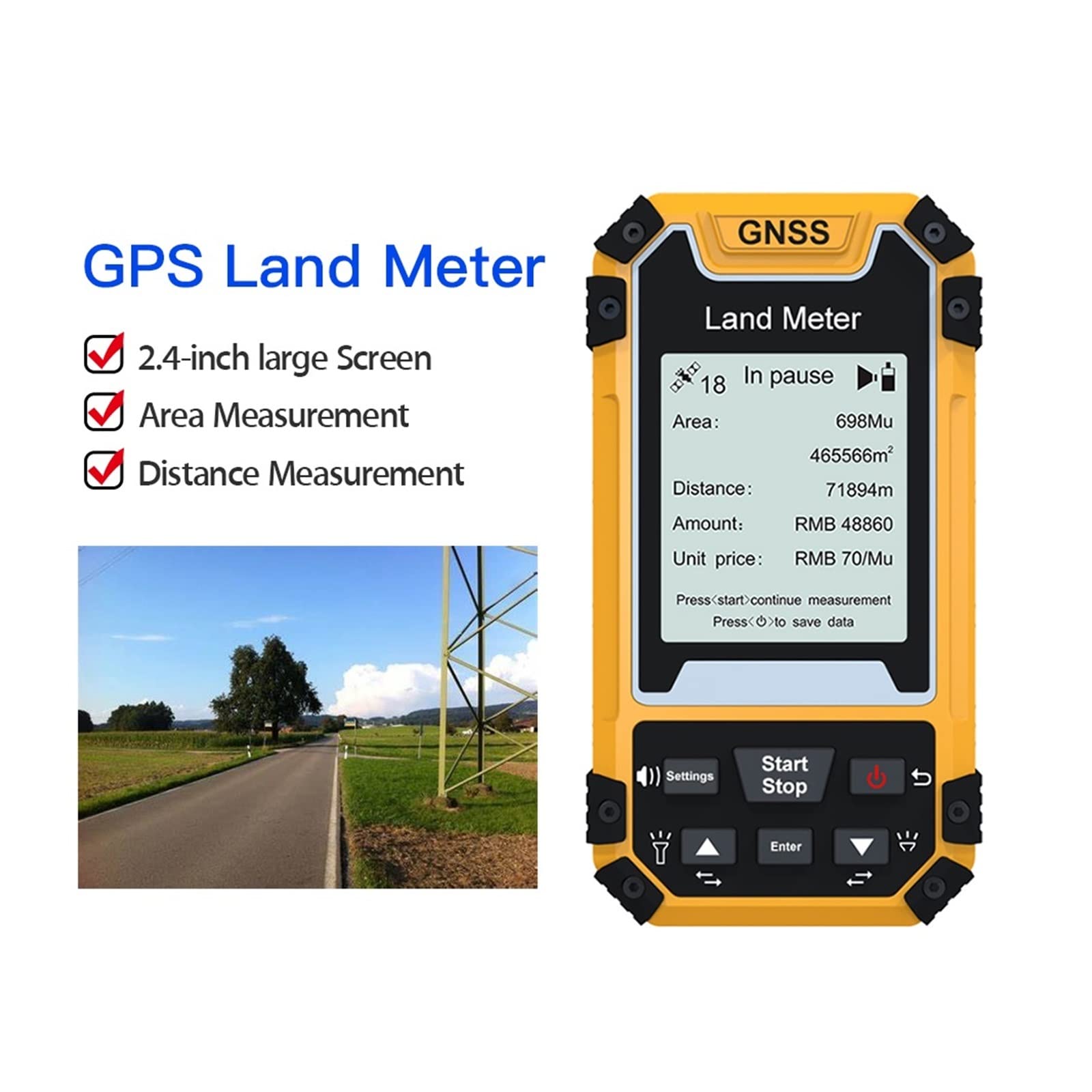Urządzenie do pomiaru terenu S1 Przenośny GPS GPS GLONASS SBAS BeiDou Miernik gruntu Pomiar gór Ekran 2,4 cala Geodezja