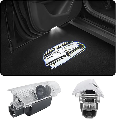 Miniatura 9 de 2 luces LED para puerta de automóvil compatibles con 4Runner 2010-presente proyector de cortesía luz de bienvenida láser lámpara de charco