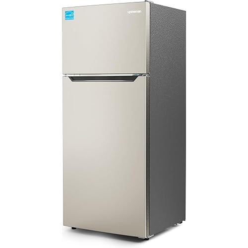 Upstreman 14.6 Cu.Ft. Refrigerator with Freezer, 2 Door Fridge with Ice Cube Tray, Electronic Thermostat, Energy Star, Low Noise, Frost Free Fridge Freezer for Office, Apartment-BD146