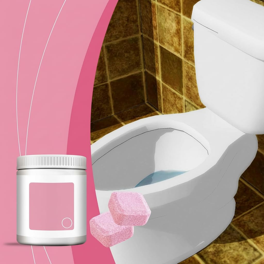Toilet Bowl Cleaner, Toilet Cleaning Tablets, 12PCS Automatic Toilet Chlorine Tablets for Descaling, Household Scrubbing Bubbles Toilet Cleaner, Long-Lasting Bleach Tablets for Against Tough Stains