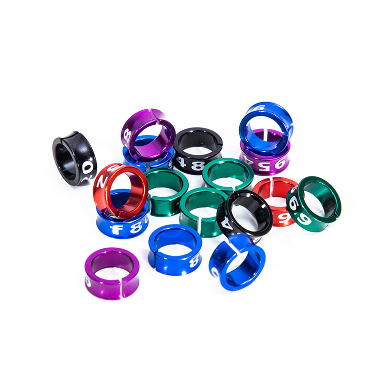 Anillos de pájaros abiertos de aleación de aluminio 6mm para loros palomas codorniz - 10 piezas