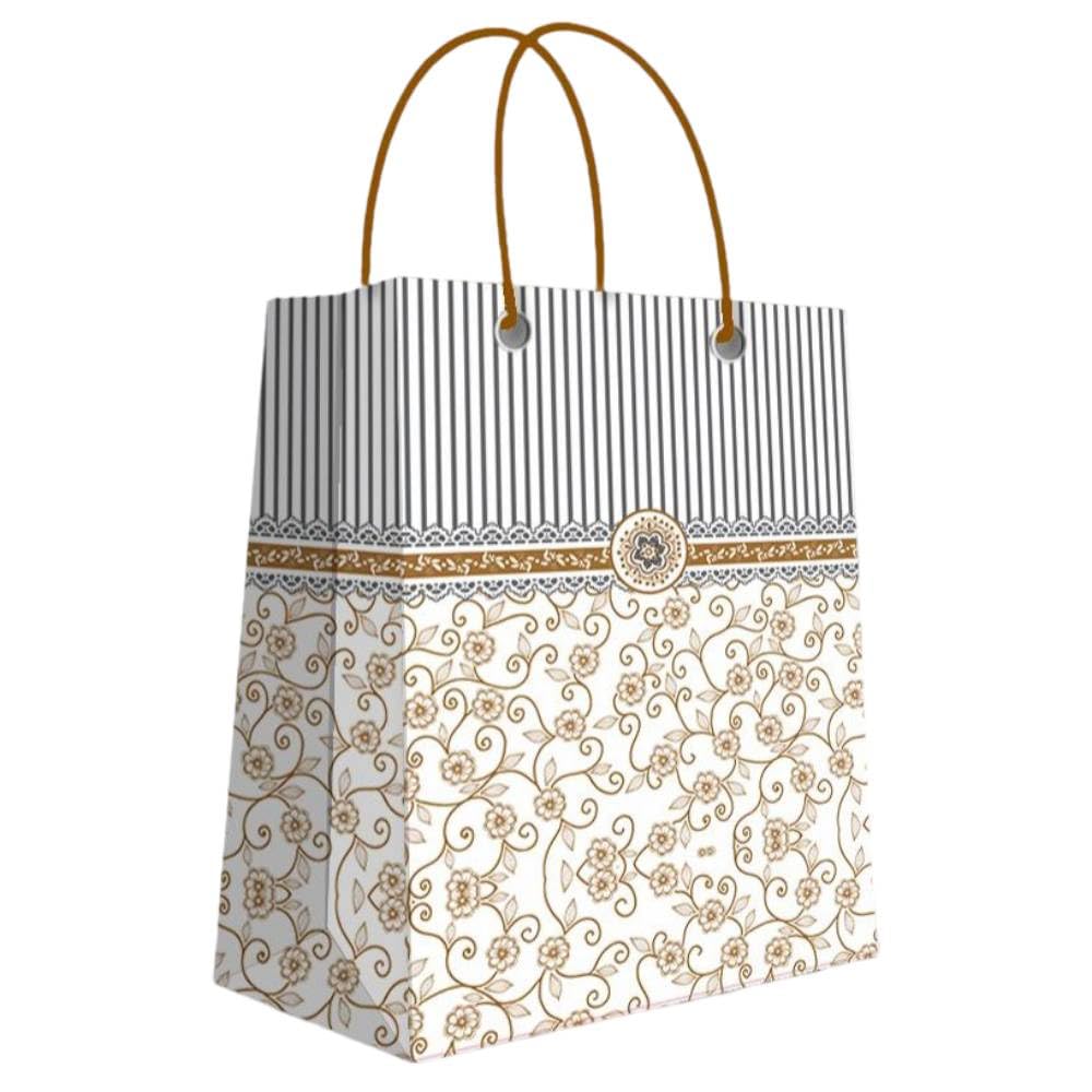 Gift N Greet Paper Bag Large Size (32 * 12 * 42CM) Pack Of - 10, Floral Themed 230 GSM Matte Finishing Recyclable Eco-Friendly |Favor Bag | Gift Bag for Gifting, Weddings, Birthday, Holiday Presents-picture-11